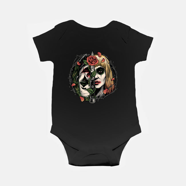 Strange Couple-Baby-Basic-Onesie-glitchygorilla