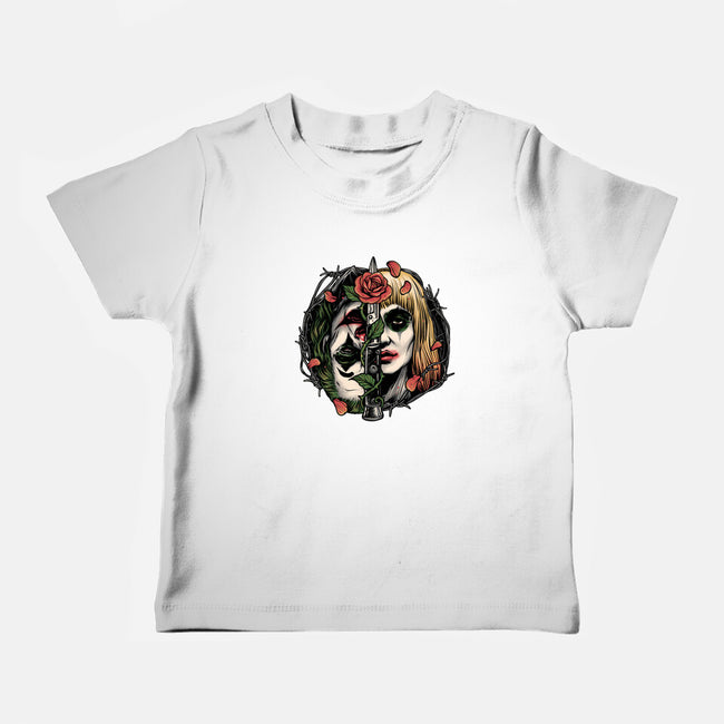 Strange Couple-Baby-Basic-Tee-glitchygorilla