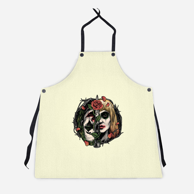 Strange Couple-Unisex-Kitchen-Apron-glitchygorilla