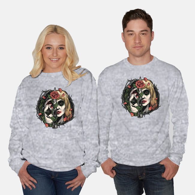 Strange Couple-Unisex-Crew Neck-Sweatshirt-glitchygorilla