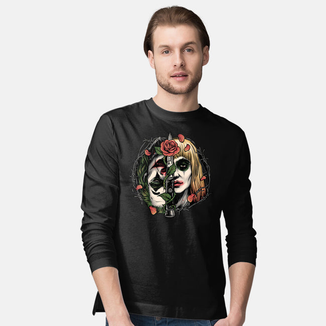 Strange Couple-Mens-Long Sleeved-Tee-glitchygorilla