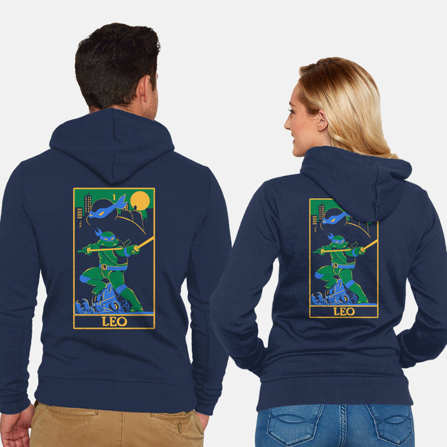 Leo Tarot Card-Unisex-Zip-Up-Sweatshirt-naomori