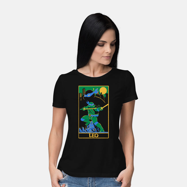 Leo Tarot Card-Womens-Basic-Tee-naomori