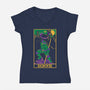 Donnie Tarot Card-Womens-V-Neck-Tee-naomori