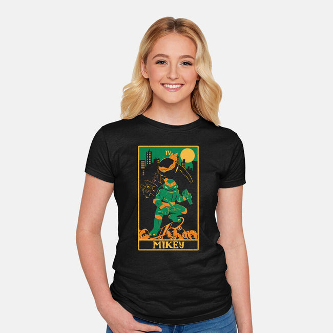 Mikey Tarot Card-Womens-Fitted-Tee-naomori