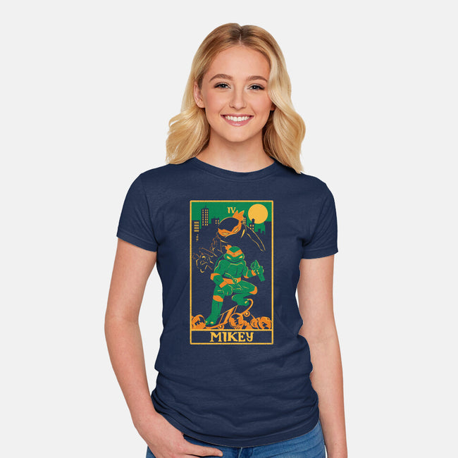 Mikey Tarot Card-Womens-Fitted-Tee-naomori