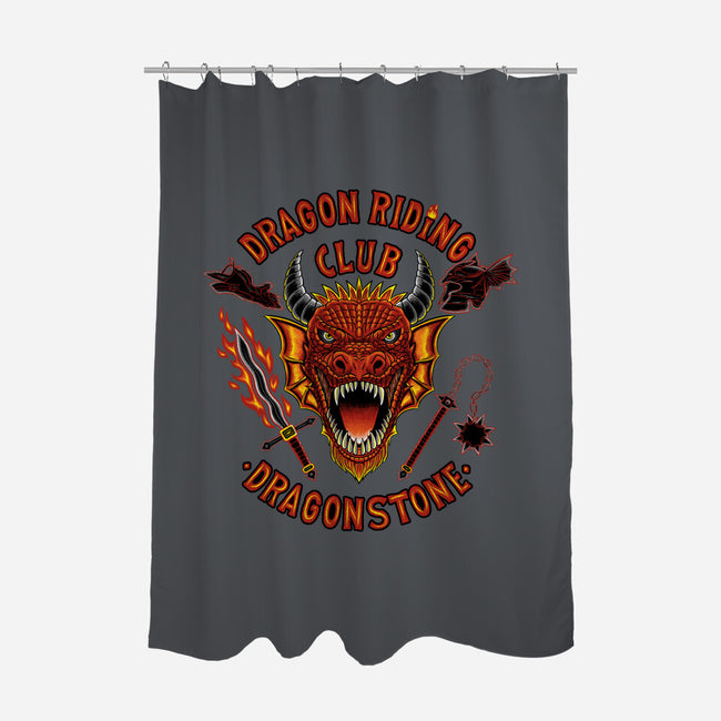 Dragon Riding Club-None-Polyester-Shower Curtain-rmatix