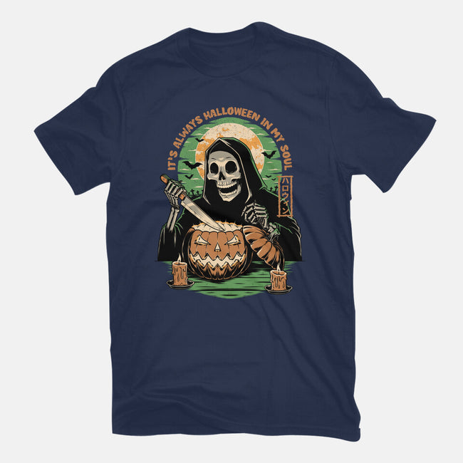 Reaper Halloween In My Soul-Unisex-Basic-Tee-Studio Mootant