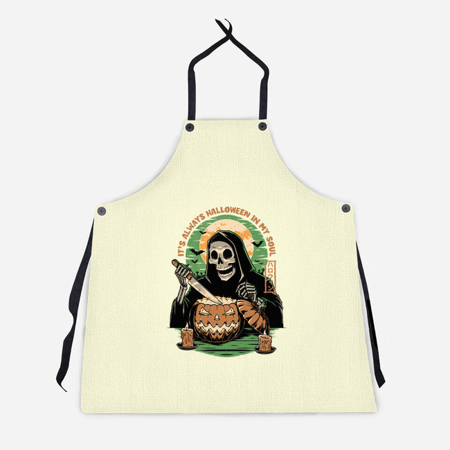 Reaper Halloween In My Soul-Unisex-Kitchen-Apron-Studio Mootant