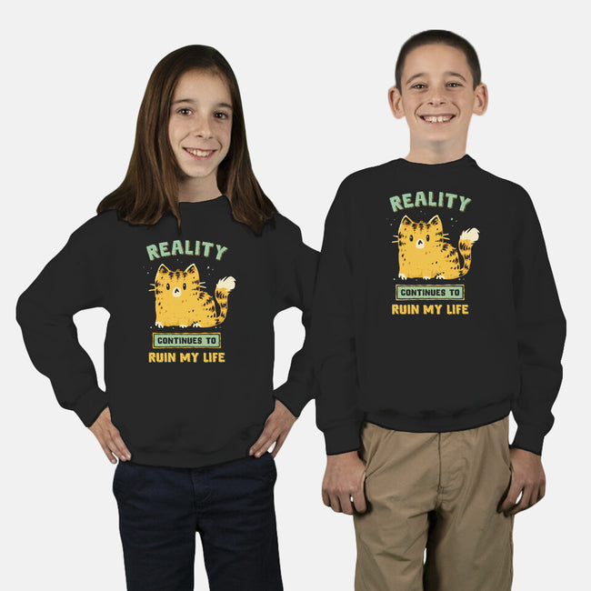 Reality Continues To Ruin My Life-Youth-Crew Neck-Sweatshirt-kg07