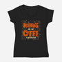 Coffee And Contemplation-Womens-V-Neck-Tee-tobefonseca