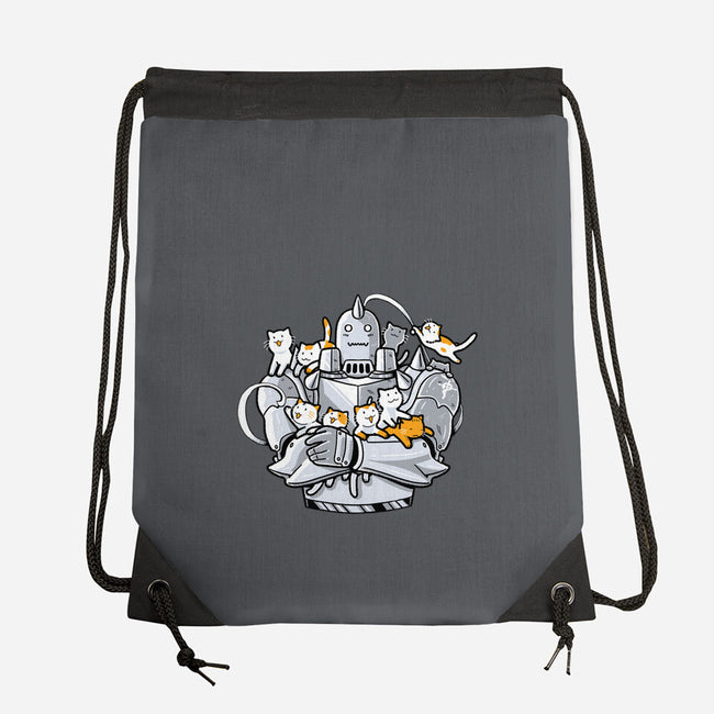 Purrmetal Alchemist-None-Drawstring-Bag-naomori