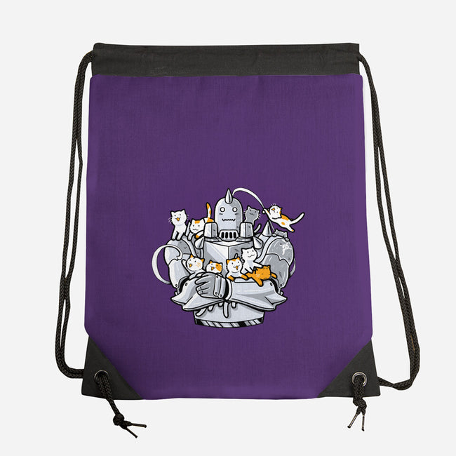 Purrmetal Alchemist-None-Drawstring-Bag-naomori