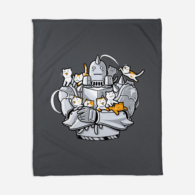 Purrmetal Alchemist-None-Fleece-Blanket-naomori