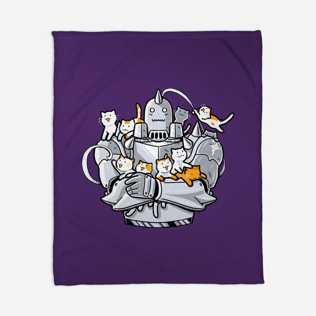 Purrmetal Alchemist-None-Fleece-Blanket-naomori