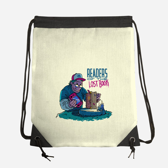 Lost Book-None-Drawstring-Bag-Getsousa!