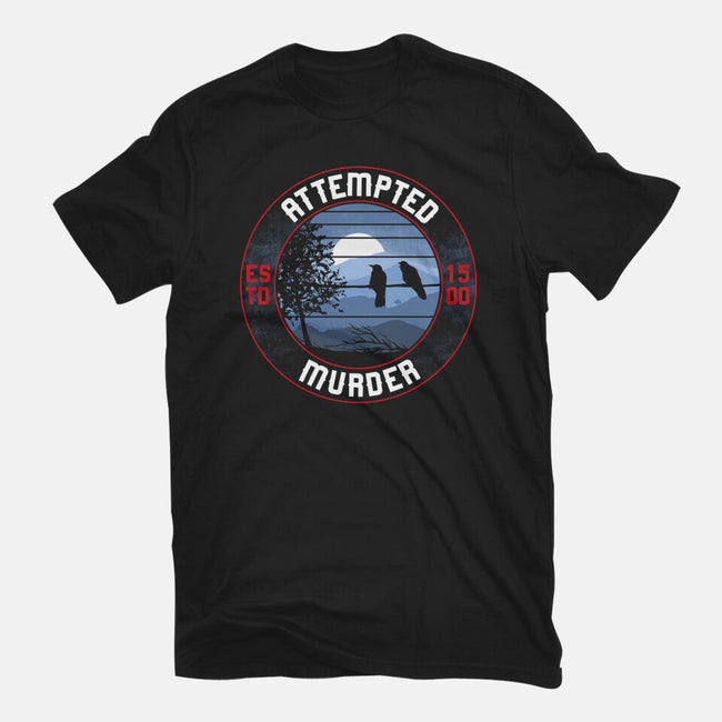 Attempted Murder Crows-Unisex-Basic-Tee-rocketman_art