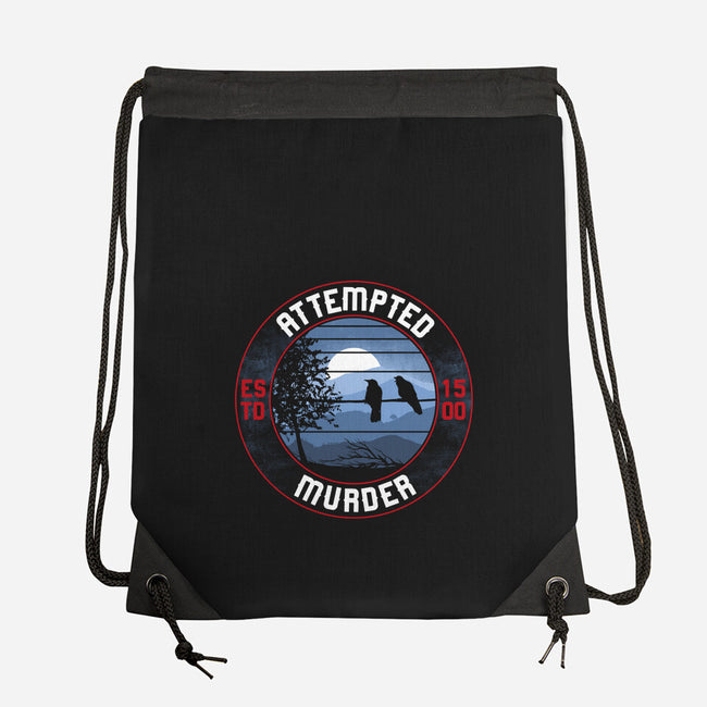 Attempted Murder Crows-None-Drawstring-Bag-rocketman_art