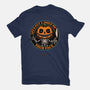 Smiling Creepy Pumpkin-Womens-Basic-Tee-Studio Mootant