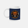 Smiling Creepy Pumpkin-None-Mug-Drinkware-Studio Mootant