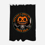 Smiling Creepy Pumpkin-None-Polyester-Shower Curtain-Studio Mootant