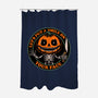 Smiling Creepy Pumpkin-None-Polyester-Shower Curtain-Studio Mootant