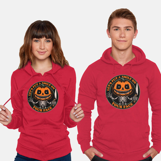 Smiling Creepy Pumpkin-Unisex-Pullover-Sweatshirt-Studio Mootant