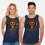 Smiling Creepy Pumpkin-Unisex-Basic-Tank-Studio Mootant