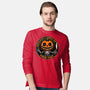 Smiling Creepy Pumpkin-Mens-Long Sleeved-Tee-Studio Mootant