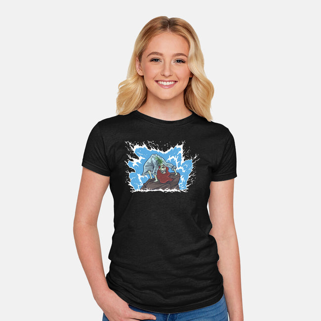 The Little Demon-Womens-Fitted-Tee-zascanauta