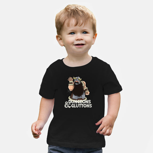 Dungeons And Gluttons-Baby-Basic-Tee-zascanauta