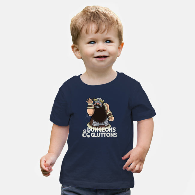 Dungeons And Gluttons-Baby-Basic-Tee-zascanauta