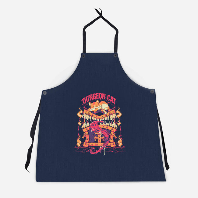 Dungeon Cat-Unisex-Kitchen-Apron-Estudio Horta