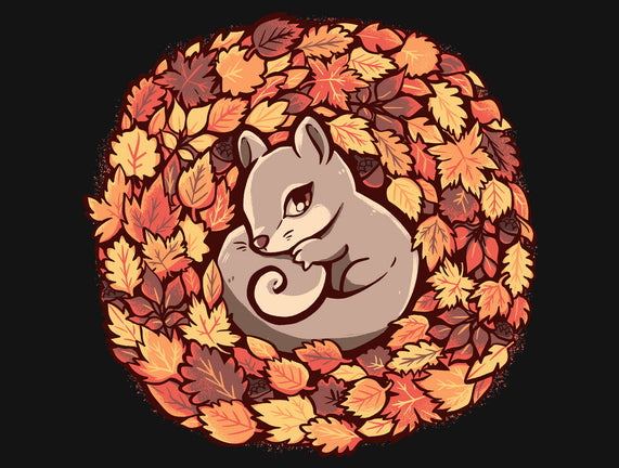 Squirrel Upon Autumn Leaves