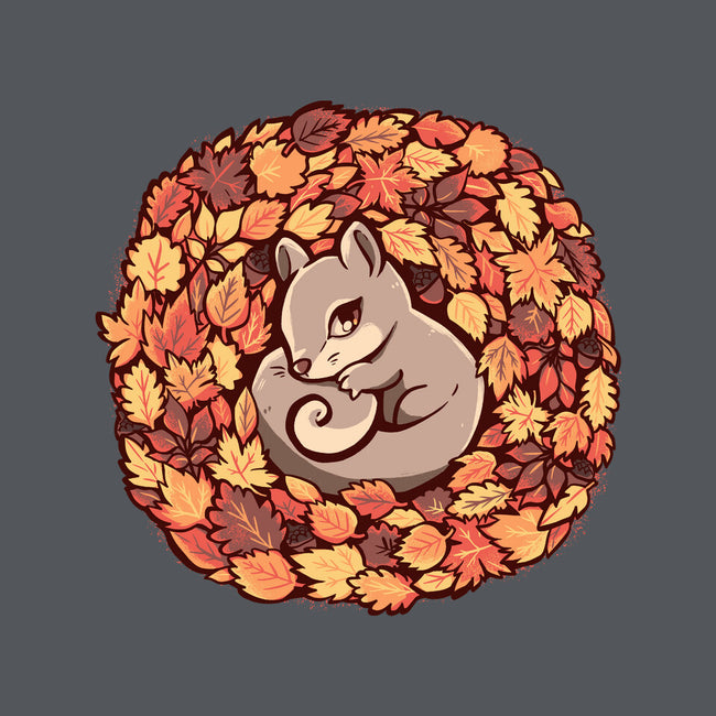 Squirrel Upon Autumn Leaves-Mens-Long Sleeved-Tee-TechraNova