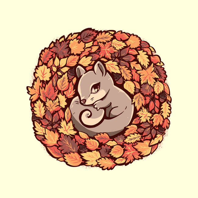 Squirrel Upon Autumn Leaves-None-Polyester-Shower Curtain-TechraNova