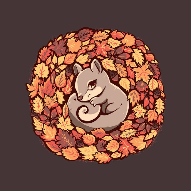 Squirrel Upon Autumn Leaves-Unisex-Crew Neck-Sweatshirt-TechraNova