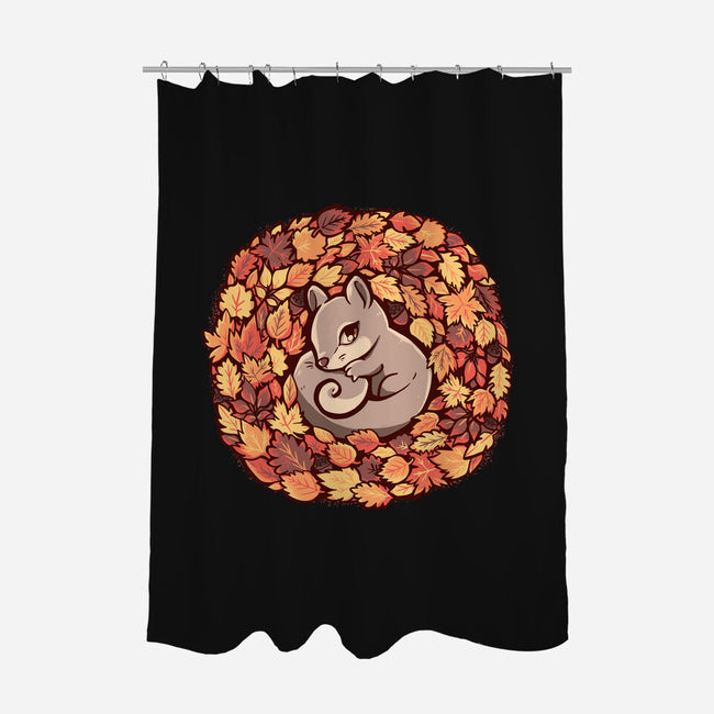 Squirrel Upon Autumn Leaves-None-Polyester-Shower Curtain-TechraNova