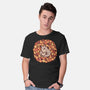 Squirrel Upon Autumn Leaves-Mens-Basic-Tee-TechraNova