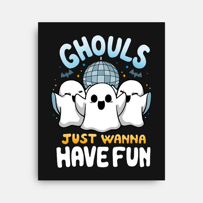 Fun Ghouls-None-Stretched-Canvas-Vallina84