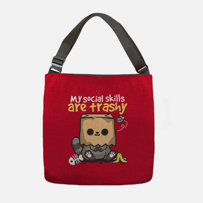 Trashy Social Skills-None-Adjustable Tote-Bag-NemiMakeit