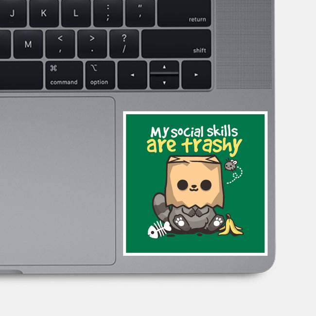 Trashy Social Skills-None-Glossy-Sticker-NemiMakeit