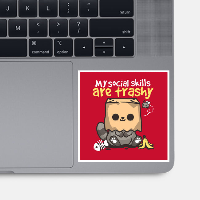 Trashy Social Skills-None-Glossy-Sticker-NemiMakeit