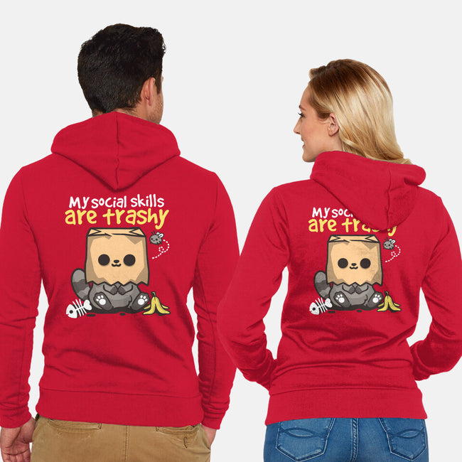 Trashy Social Skills-Unisex-Zip-Up-Sweatshirt-NemiMakeit