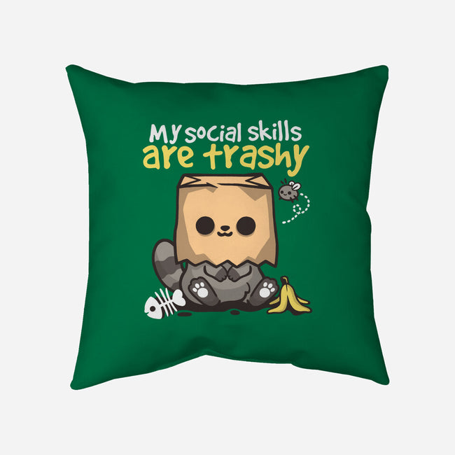 Trashy Social Skills-None-Removable Cover w Insert-Throw Pillow-NemiMakeit