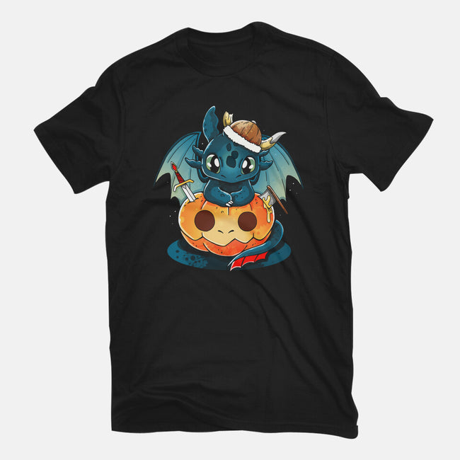 Dragon Pumpkin-Mens-Basic-Tee-Vallina84