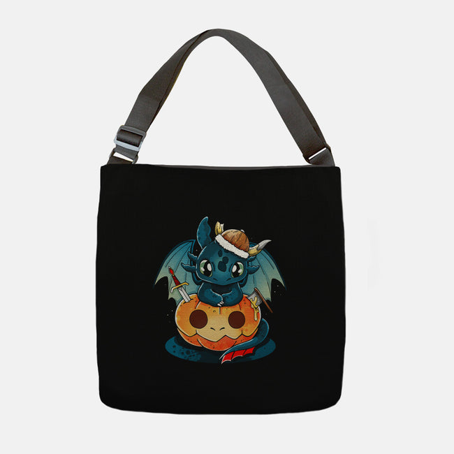 Dragon Pumpkin-None-Adjustable Tote-Bag-Vallina84