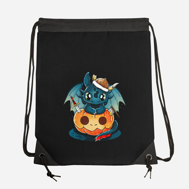 Dragon Pumpkin-None-Drawstring-Bag-Vallina84