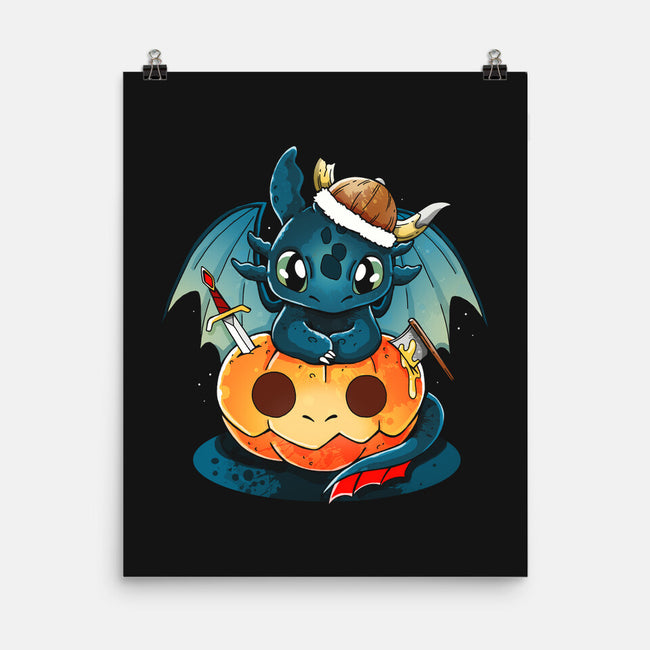 Dragon Pumpkin-None-Matte-Poster-Vallina84