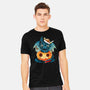 Dragon Pumpkin-Mens-Heavyweight-Tee-Vallina84